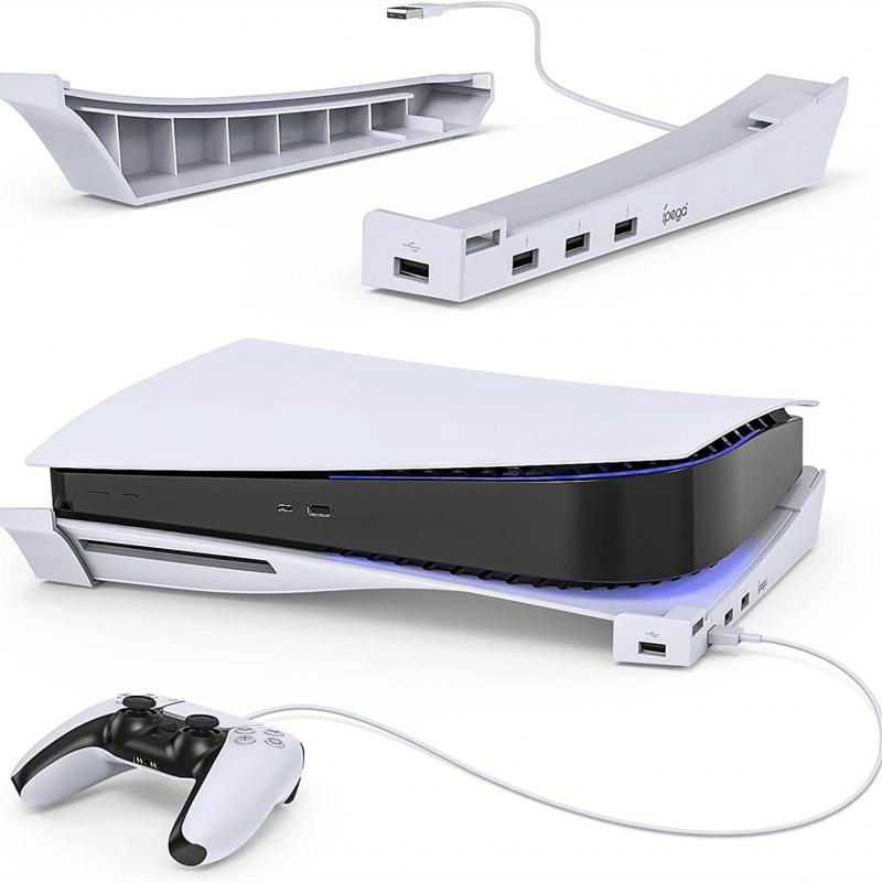 4 Port Usb Hub Base For Ps5 Horizontal Stand