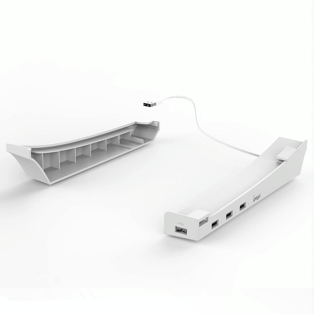4 Port Usb Hub Base For Ps5 Horizontal Stand