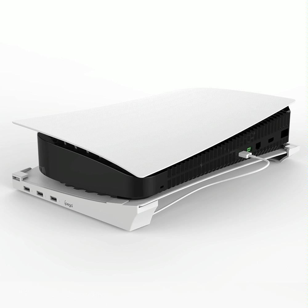 4 Port Usb Hub Base For Ps5 Horizontal Stand