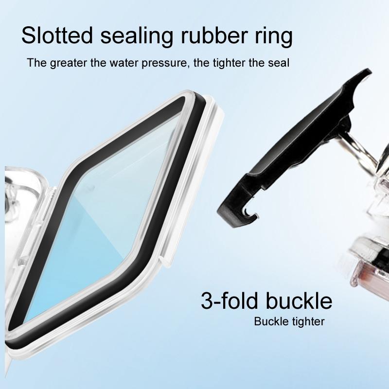 Waterproof Case For Gopro Hero8 With Touch Back Cover And Lens Filter 45M