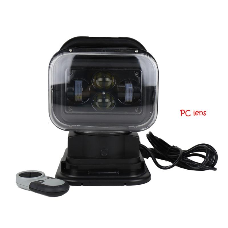 60W Dc 12 24V 400Lm Car 200M Wireless Remote Control 360 Degree Adjustable Led Search High Bay Lights / Spotlights