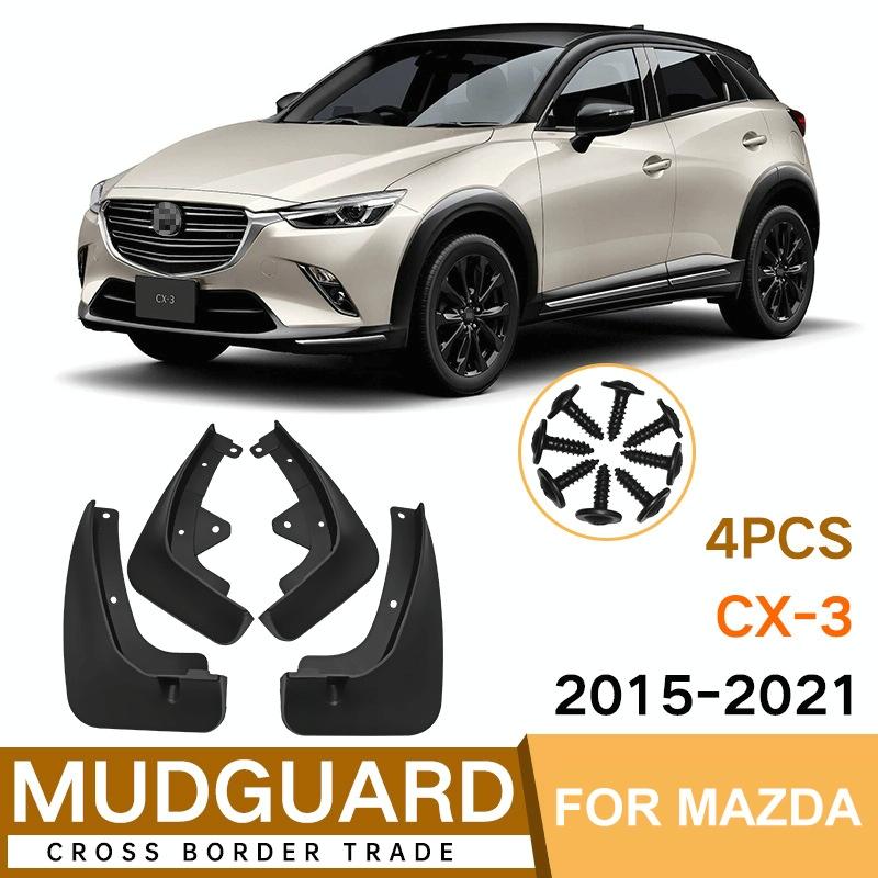 For Mazda Cx 3 2015 2021 4Pcs / Set Car Auto Soft Plastic Splash Flaps Fender Guard