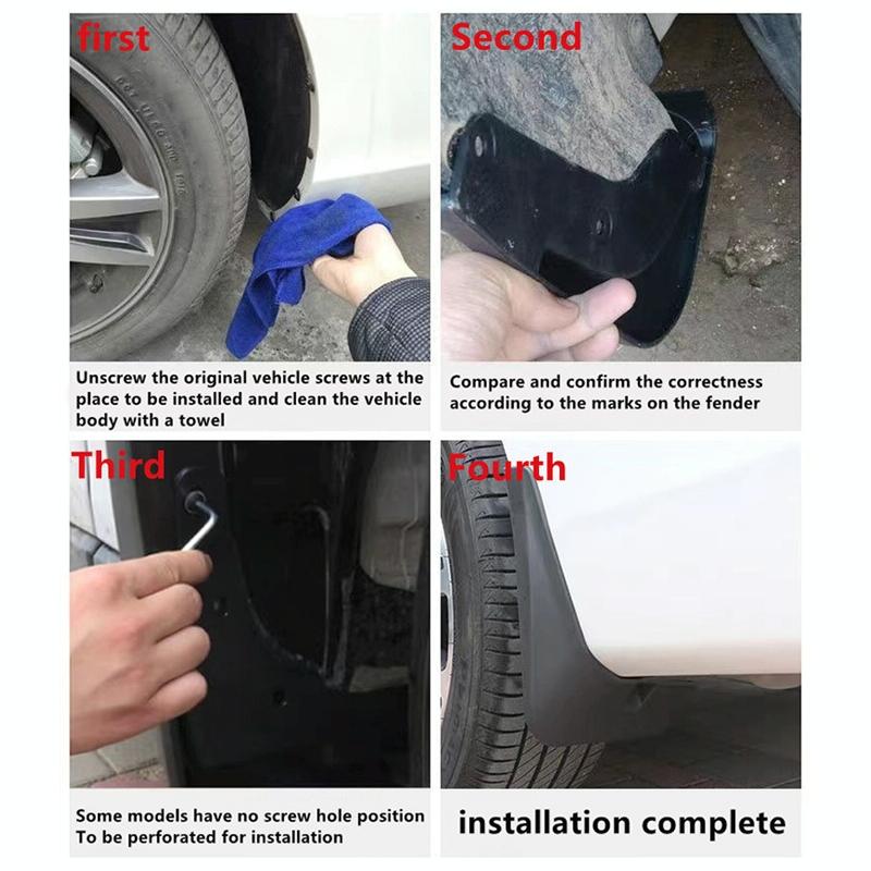For Mazda Cx 3 2015 2021 4Pcs / Set Car Auto Soft Plastic Splash Flaps Fender Guard