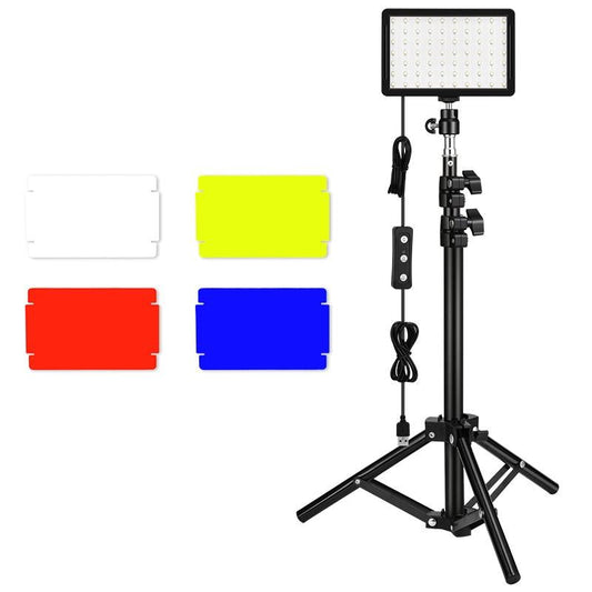 Retractable 10W Live Broadcast Light With Bracket And Colour Filters For Video Production