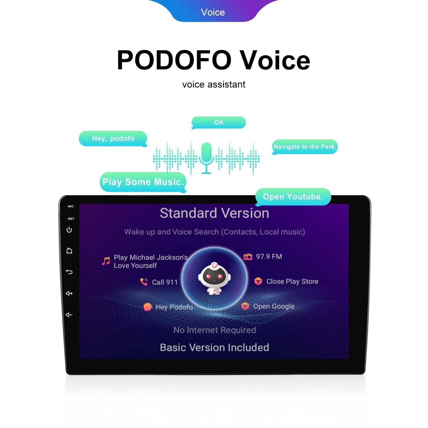 6 + 128G Android Car Bluetooth Player With Locator Technology Navigation Standard 7 Inch