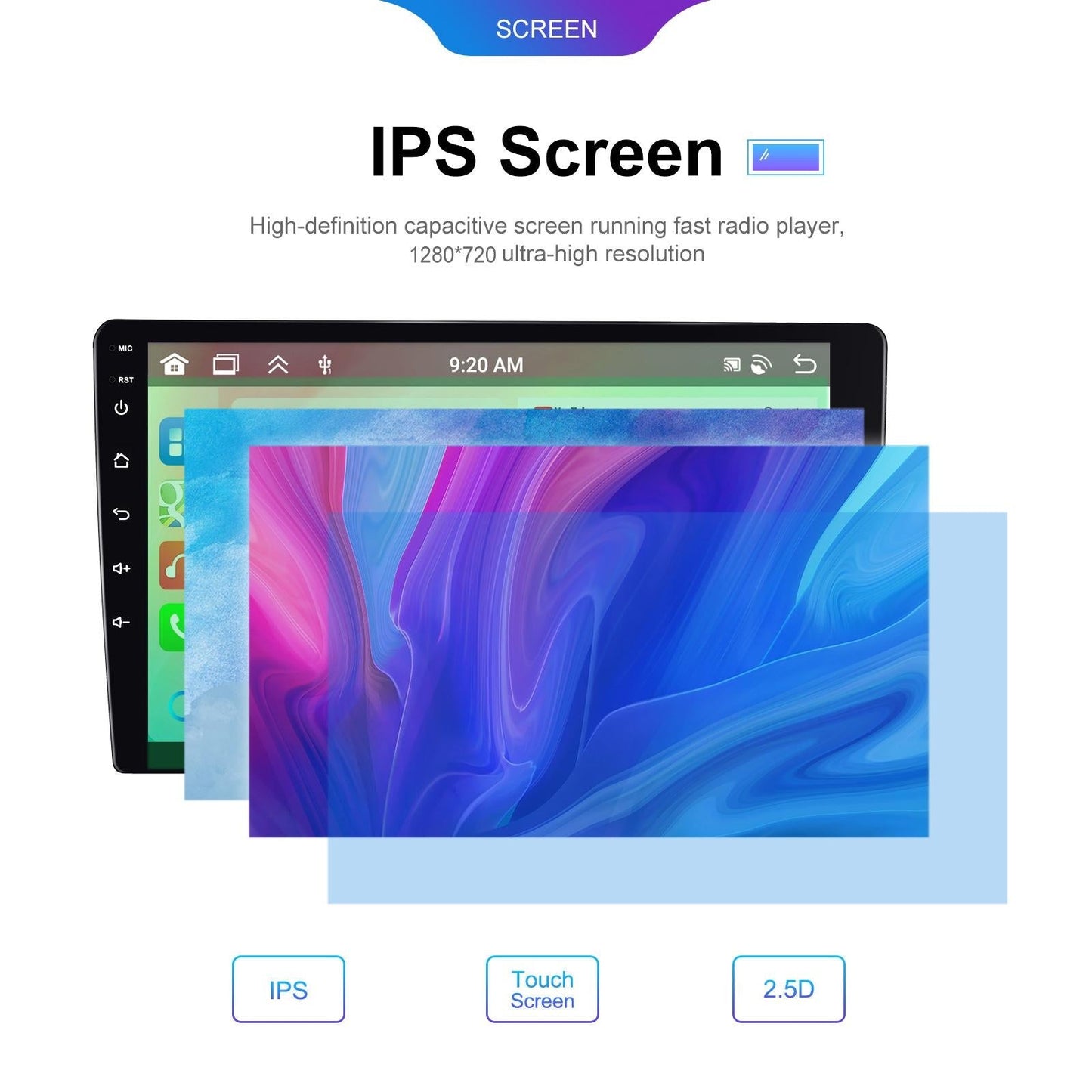 6 + 128G Android Car Bluetooth Player With Locator Technology Navigation Standard 7 Inch