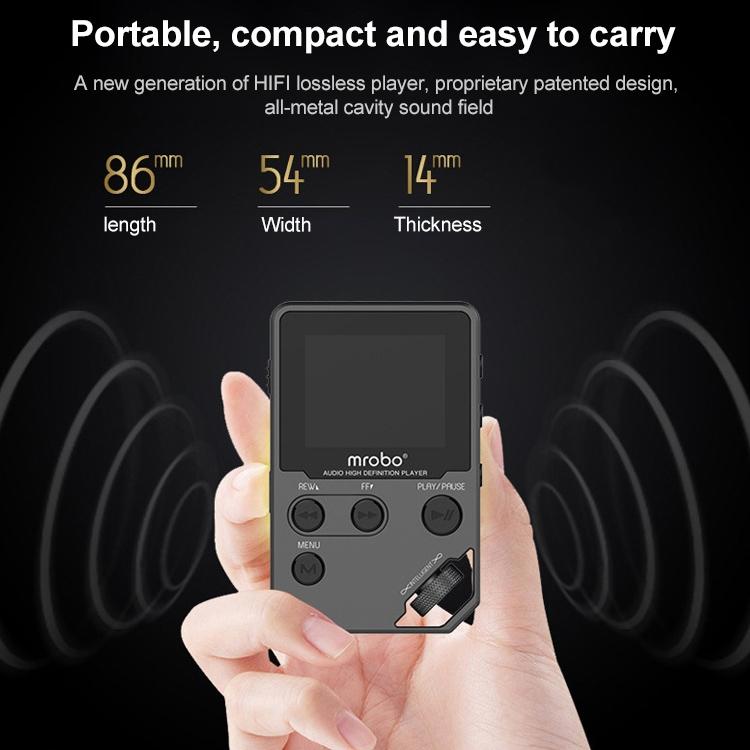 1.8 Inch Hifi Mp3 Player High Sound Quality 8Gb Memory Tf / Fm E Book Grey