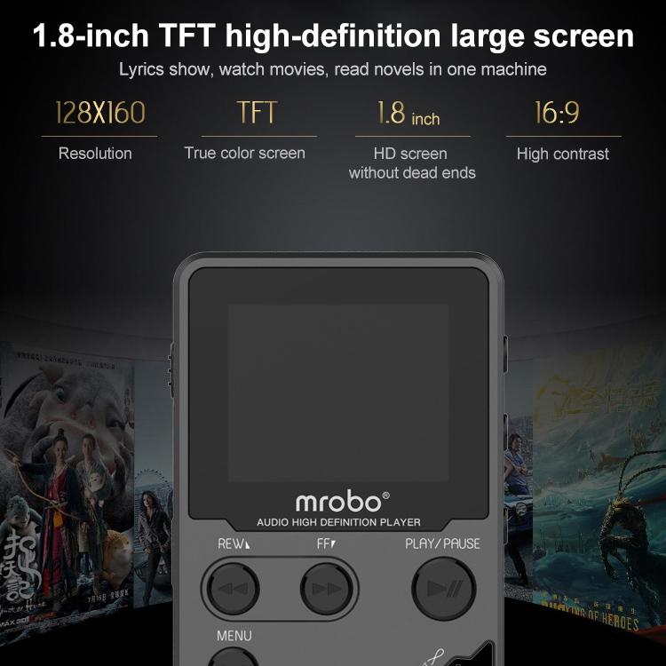 1.8 Inch Hifi Mp3 Player High Sound Quality 8Gb Memory Tf / Fm E Book Grey