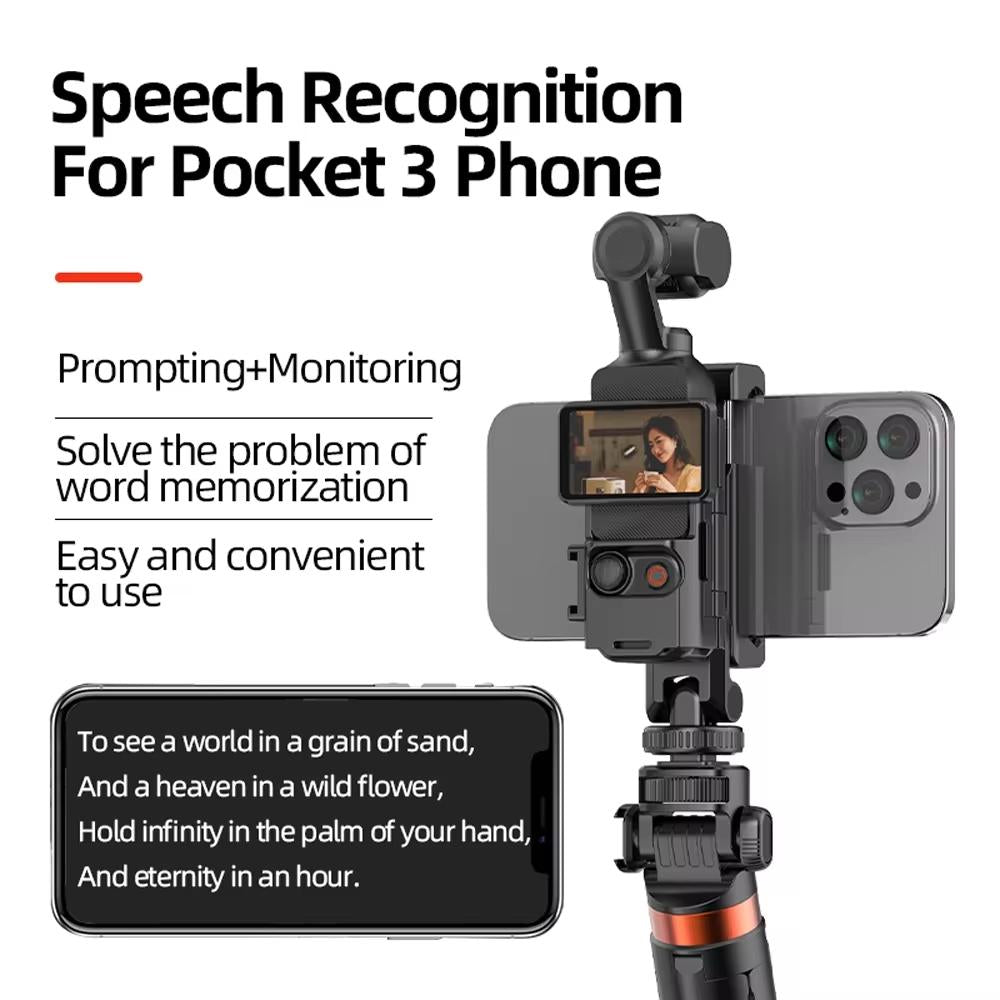 3 Cold Shoe Phone Holder For Dji Osmo Pocket Expand Bracket Black