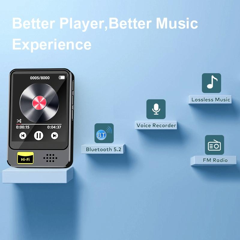 Bluetooth Mp3 / Mp4 Music Player With Radio & E Book Playback No Tf Card