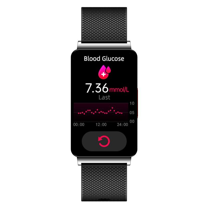 Smart Health Monitoring Watch With Colour Screen Black
