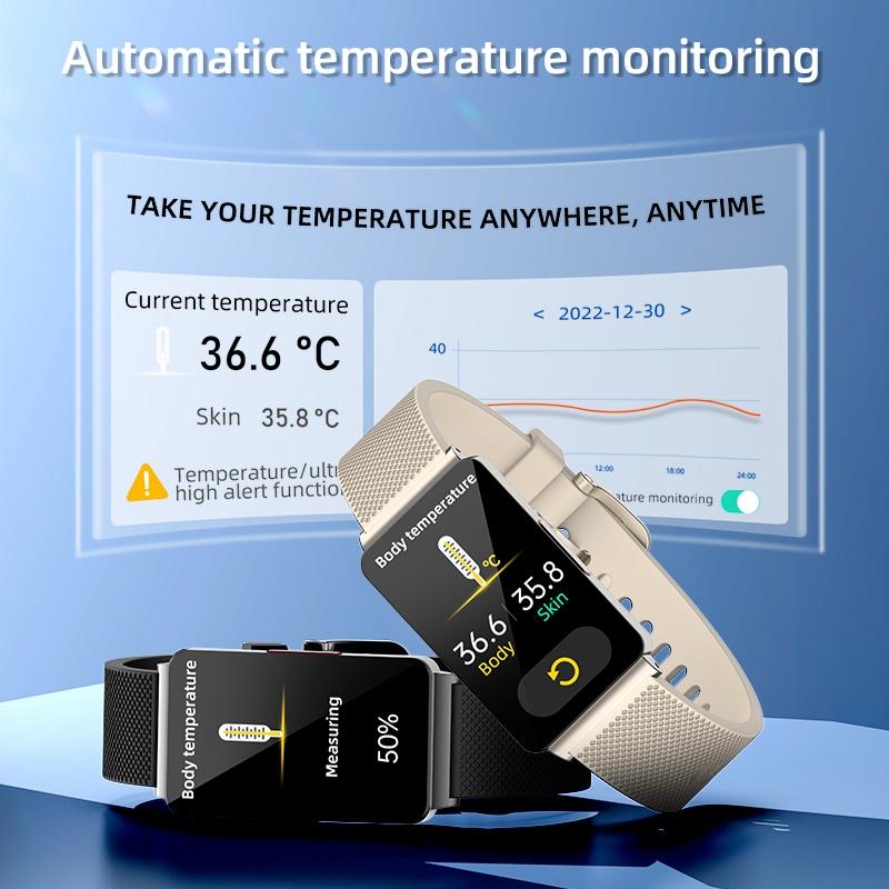 Smart Health Monitoring Watch With Colour Screen Black