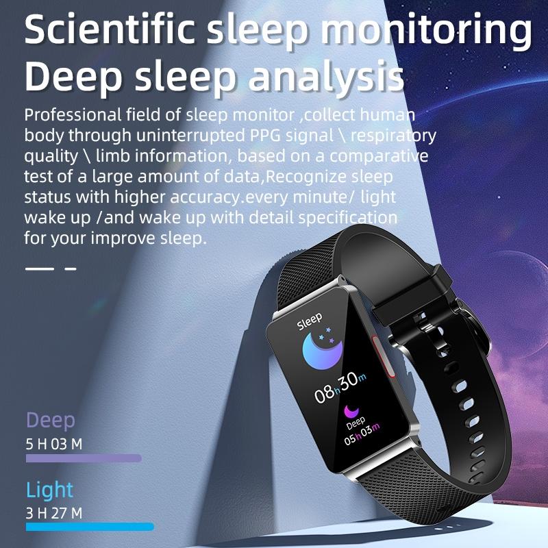 Smart Health Monitoring Watch With Colour Screen Black