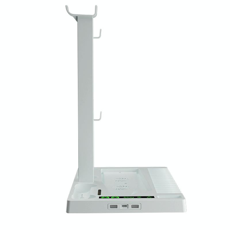Ps5 Cooling Handle With Charging Base And Disc Storage Rack - White