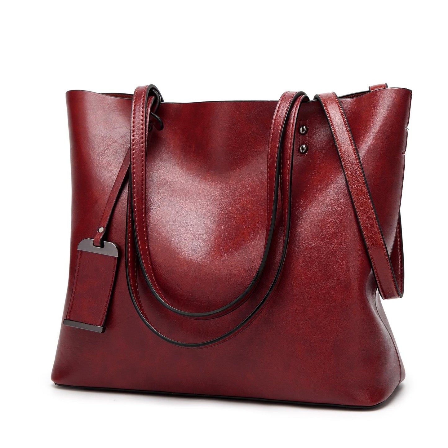 Stylish Pu Leather Women Crossbody Bag Wine Red