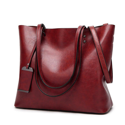 Stylish Pu Leather Women Crossbody Bag Wine Red