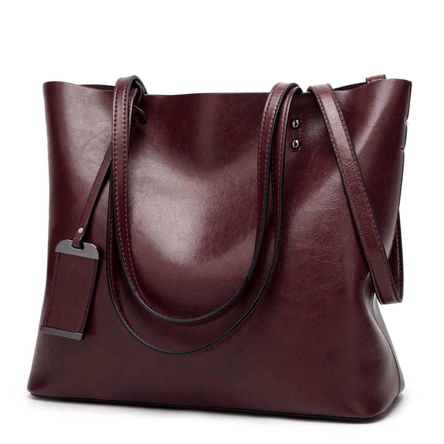 Stylish Pu Leather Women Crossbody Bag Wine Red