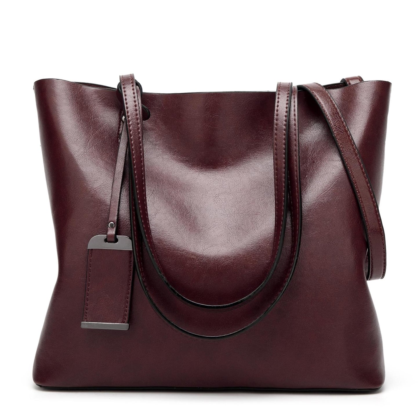 Stylish Pu Leather Women Crossbody Bag Wine Red