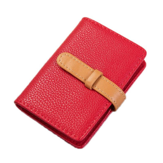 Pu Leather Card Holder Business & Credit Cards Red