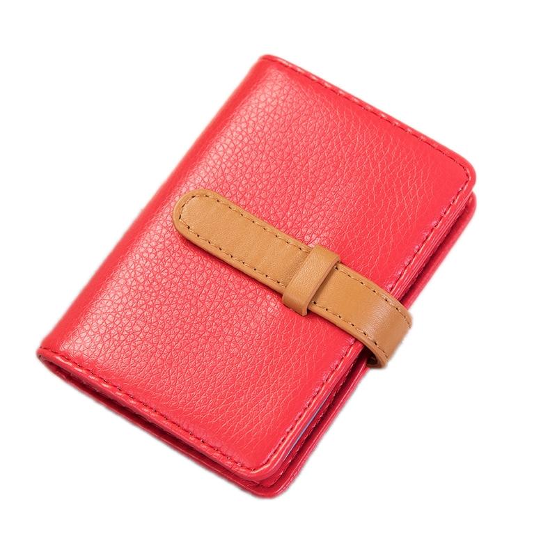 Pu Leather Card Holder Business & Credit Cards Red