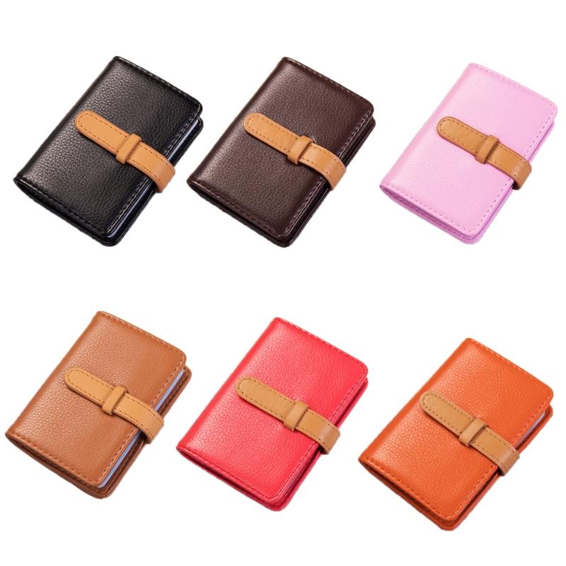 Pu Leather Card Holder Business & Credit Cards Red