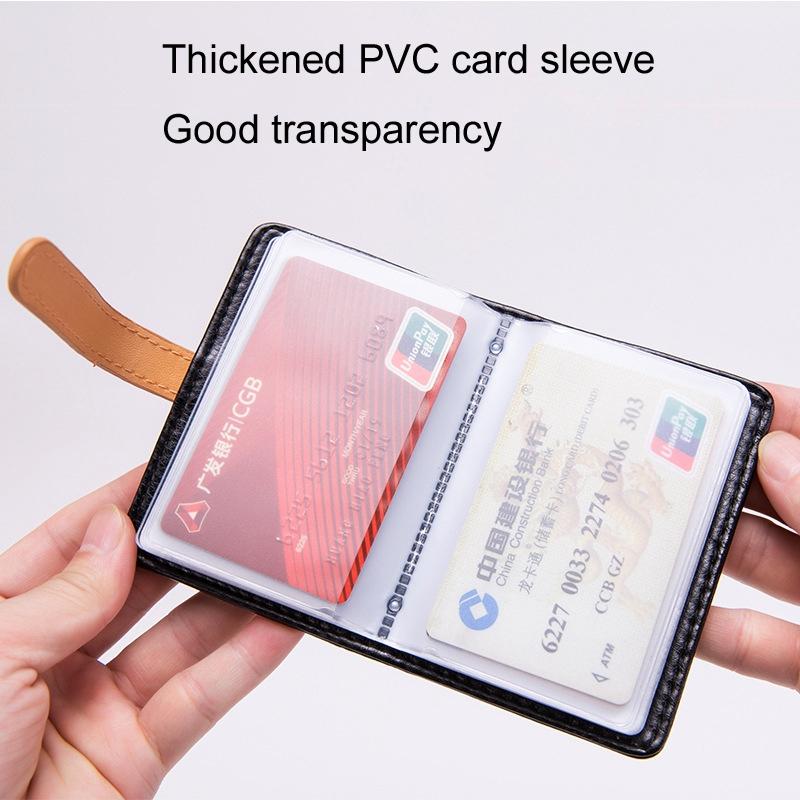 Pu Leather Card Holder Business & Credit Cards Red