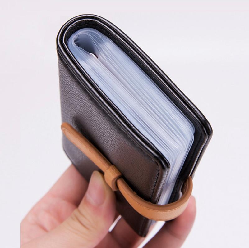 Pu Leather Card Holder Business & Credit Cards Red