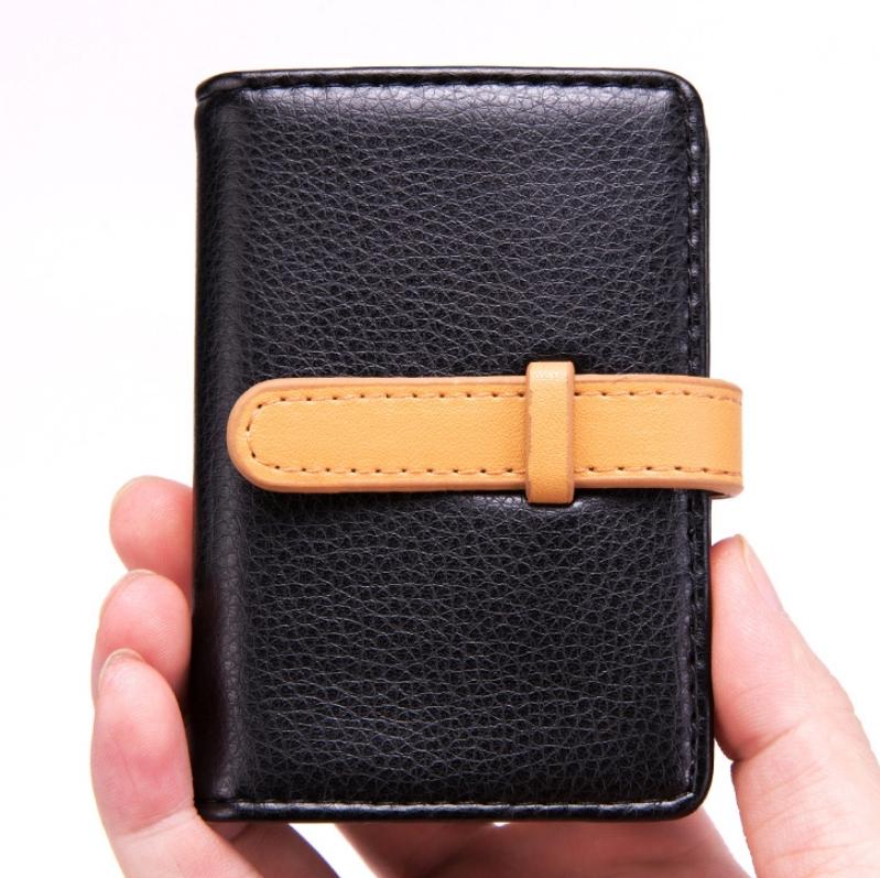 Pu Leather Card Holder Business & Credit Cards Red