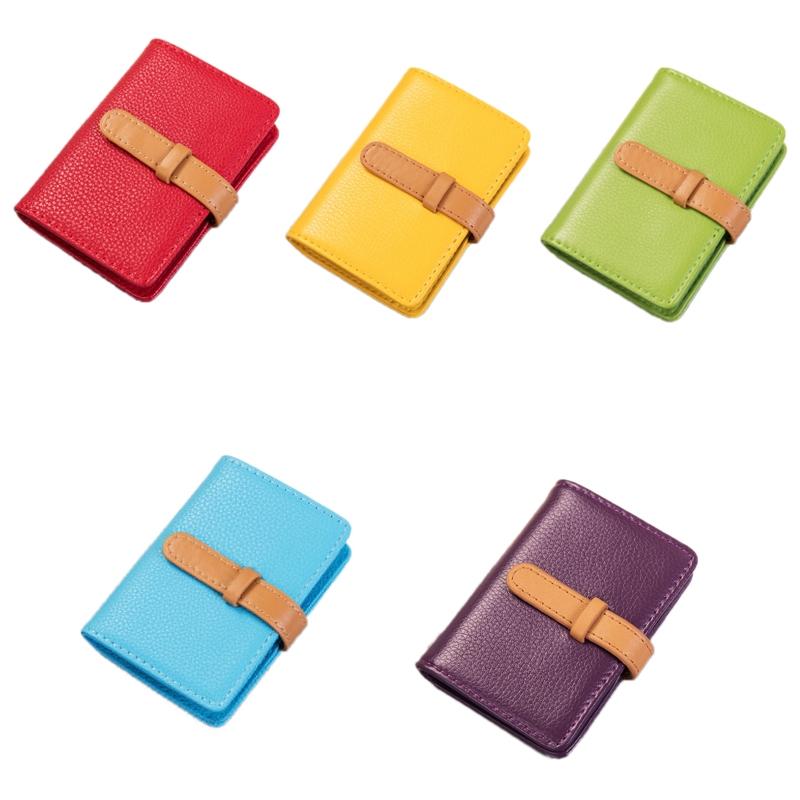 Pu Leather Card Holder Business & Credit Cards Red