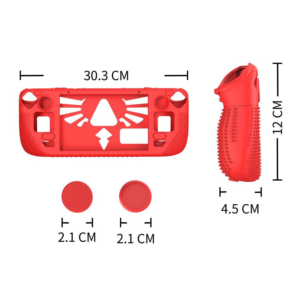 Silicone Protective Case With Holder For Steam Deck V V4 1 Pocket Consoles Black
