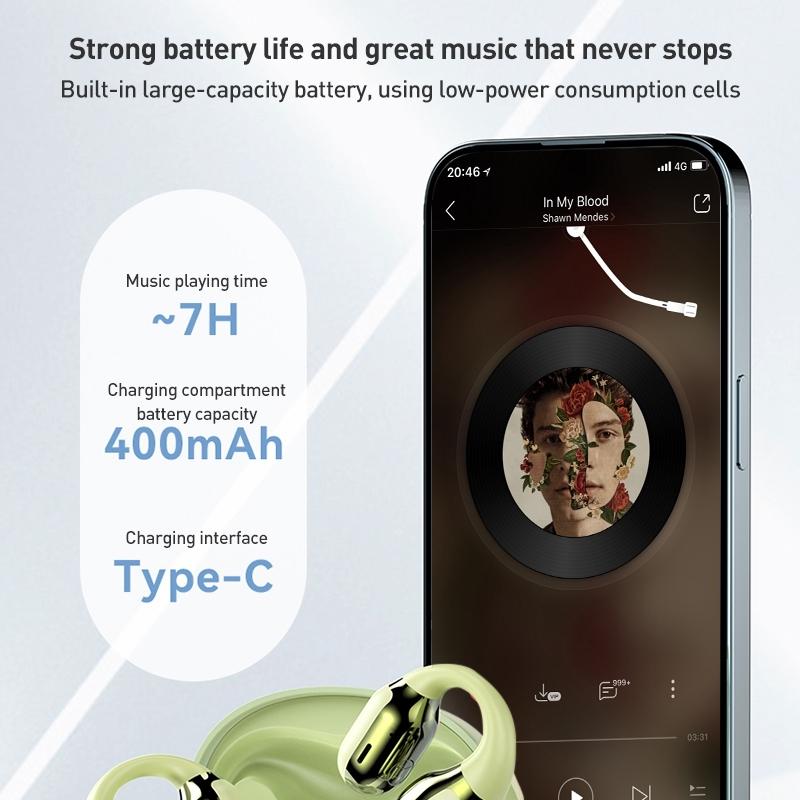 Zga Symphony Gs09s Air Conduction Tws Bluetooth Earphone Black