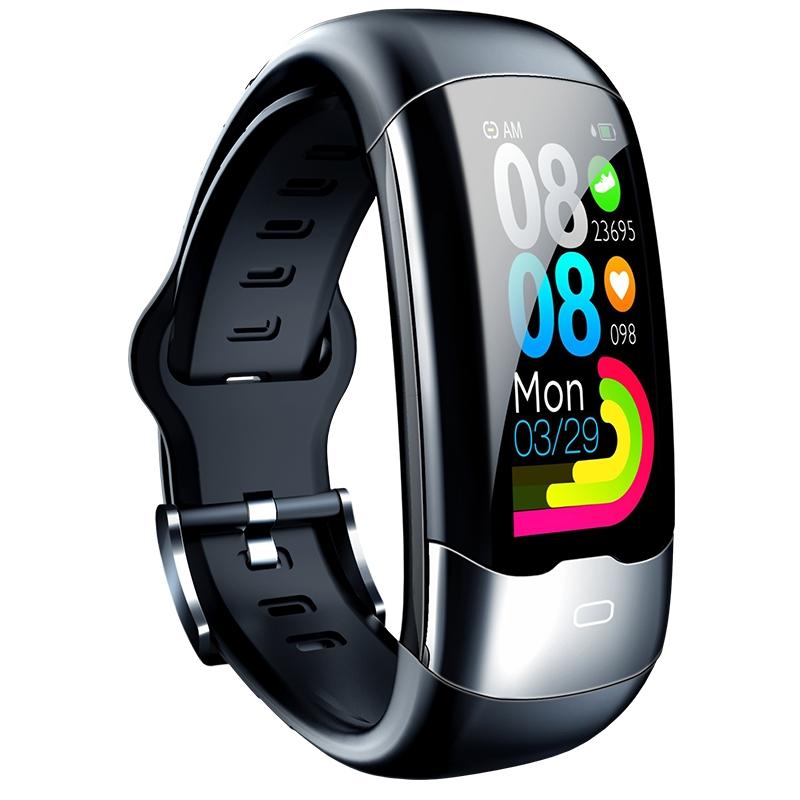 Smart Bracelet With Heart Rate And Blood Glucose Monitoring Tft Hd Black