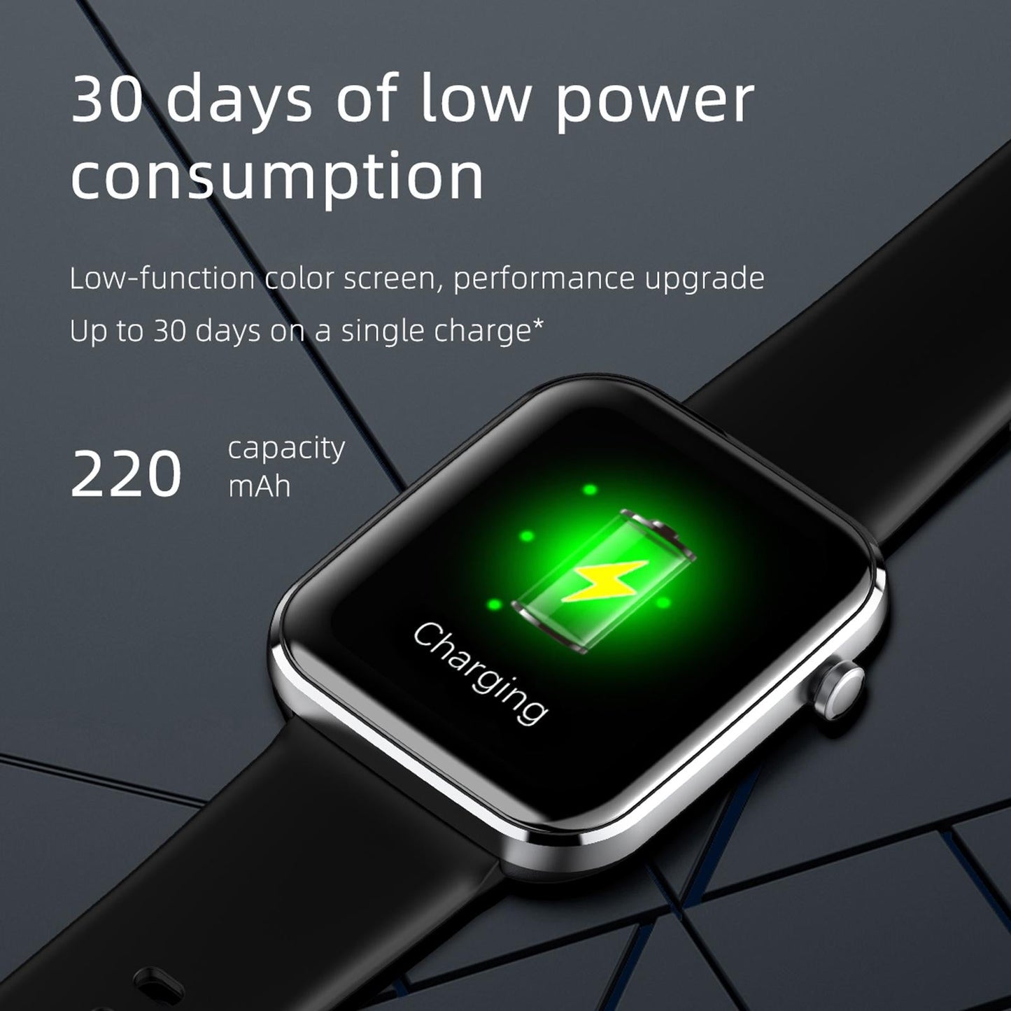 1.69 Inch Ip67 Waterproof Smart Watch With Touch Screen Health Monitoring Red