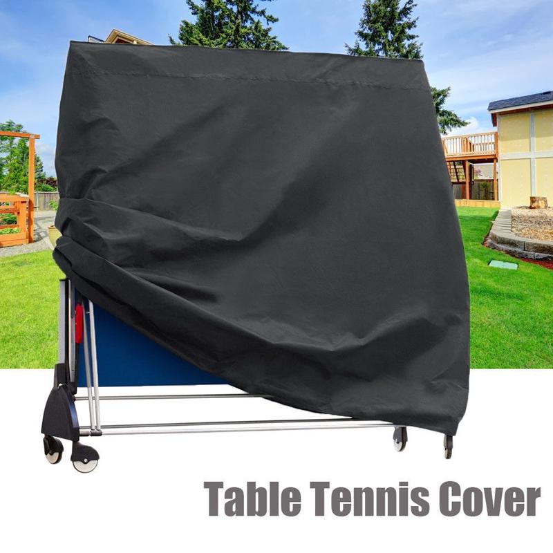 Waterproof Outdoor Table Tennis Cover 165X70x185cm Black / Silver