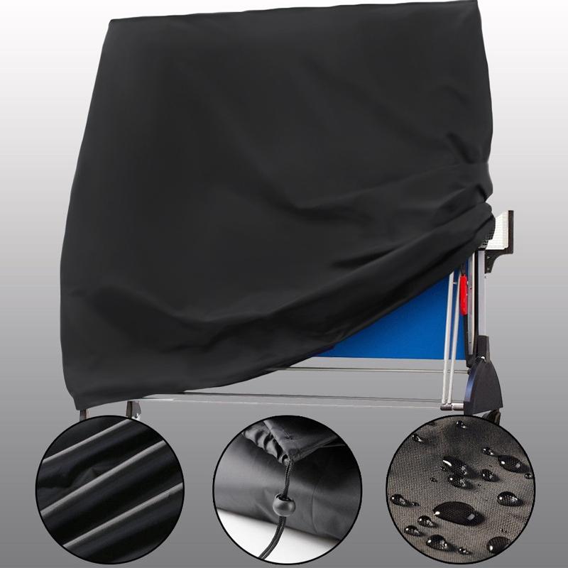 Waterproof Outdoor Table Tennis Cover 165X70x185cm Black / Silver