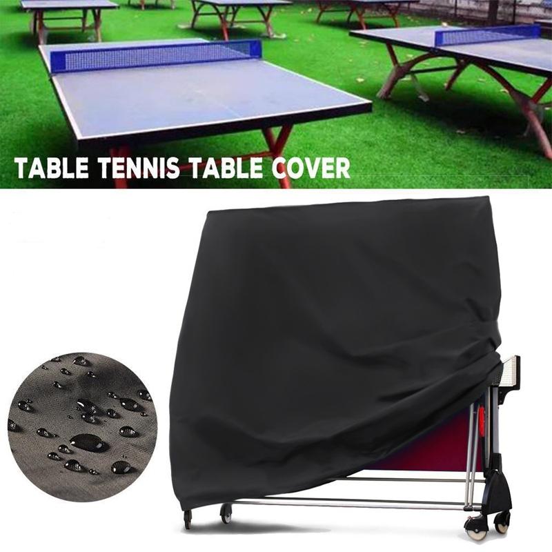 Waterproof Outdoor Table Tennis Cover 165X70x185cm Black / Silver