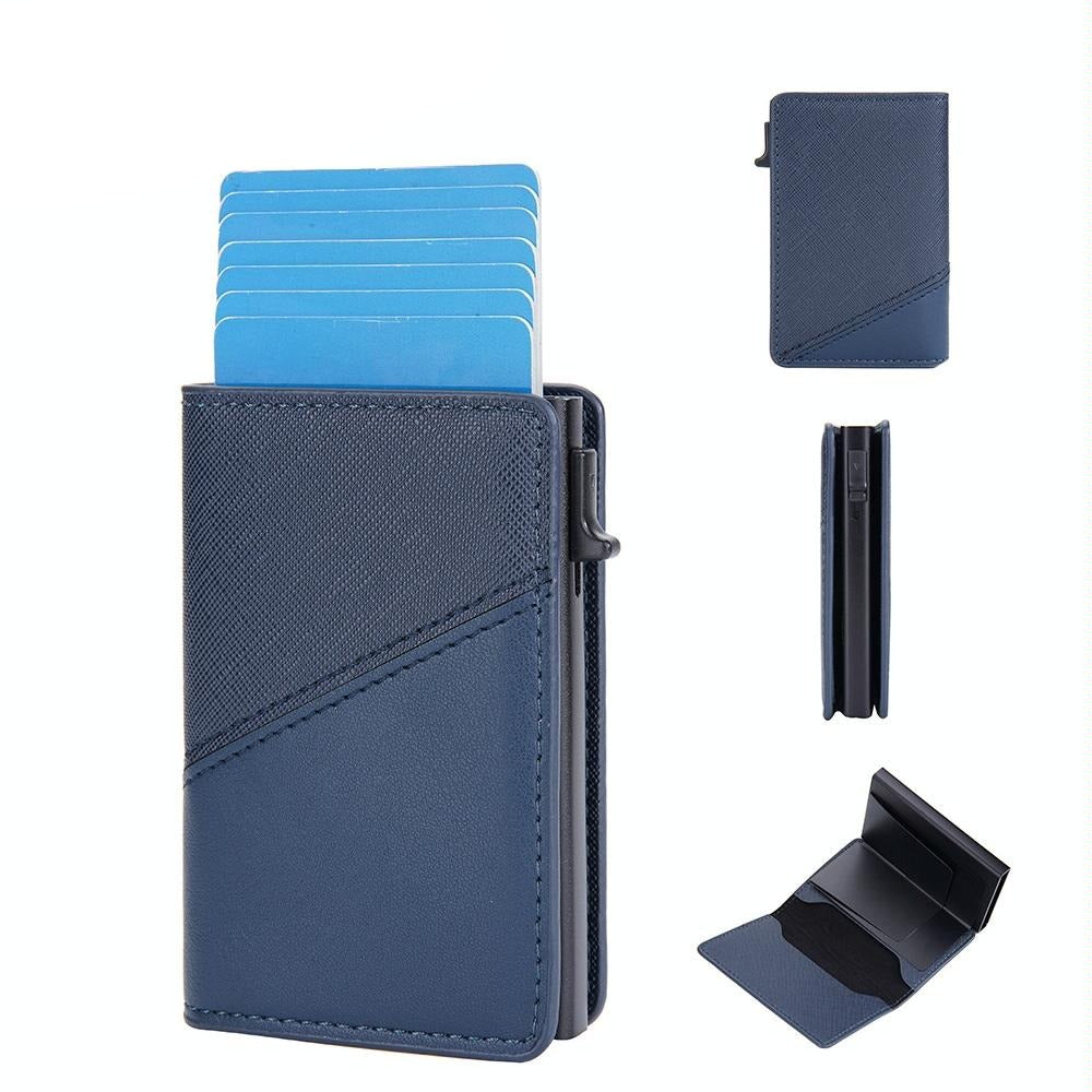 Anti Theft Rfid Leather Wallet Secure Design Black