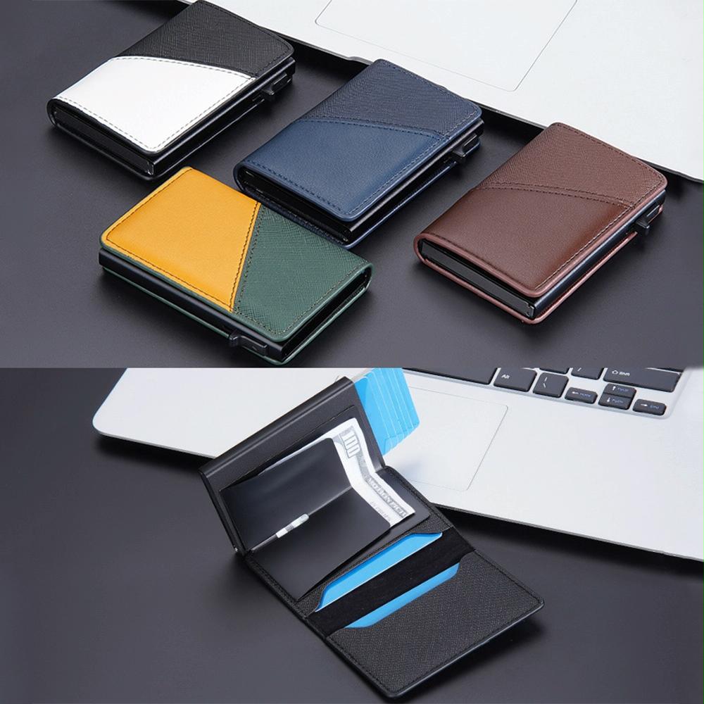 Anti Theft Rfid Leather Wallet Secure Design Black