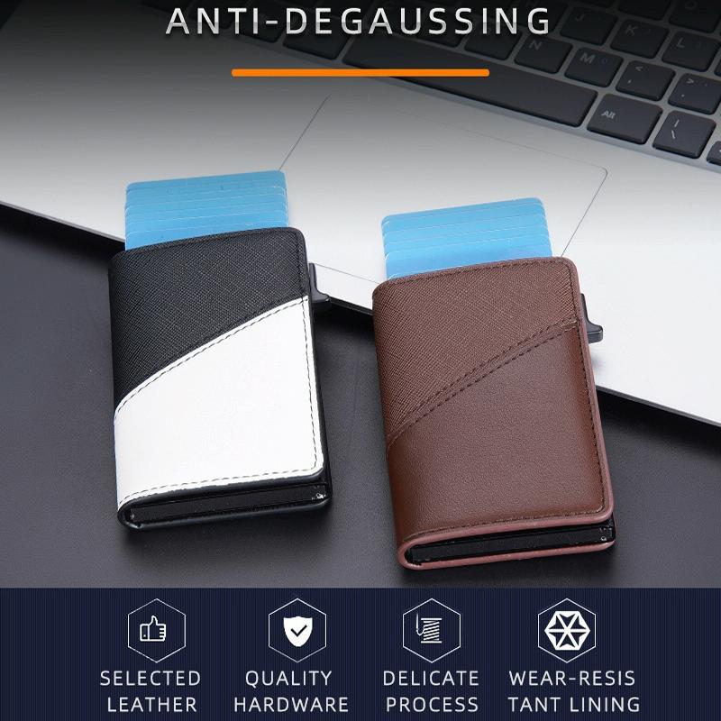 Anti Theft Rfid Leather Wallet Secure Design Black