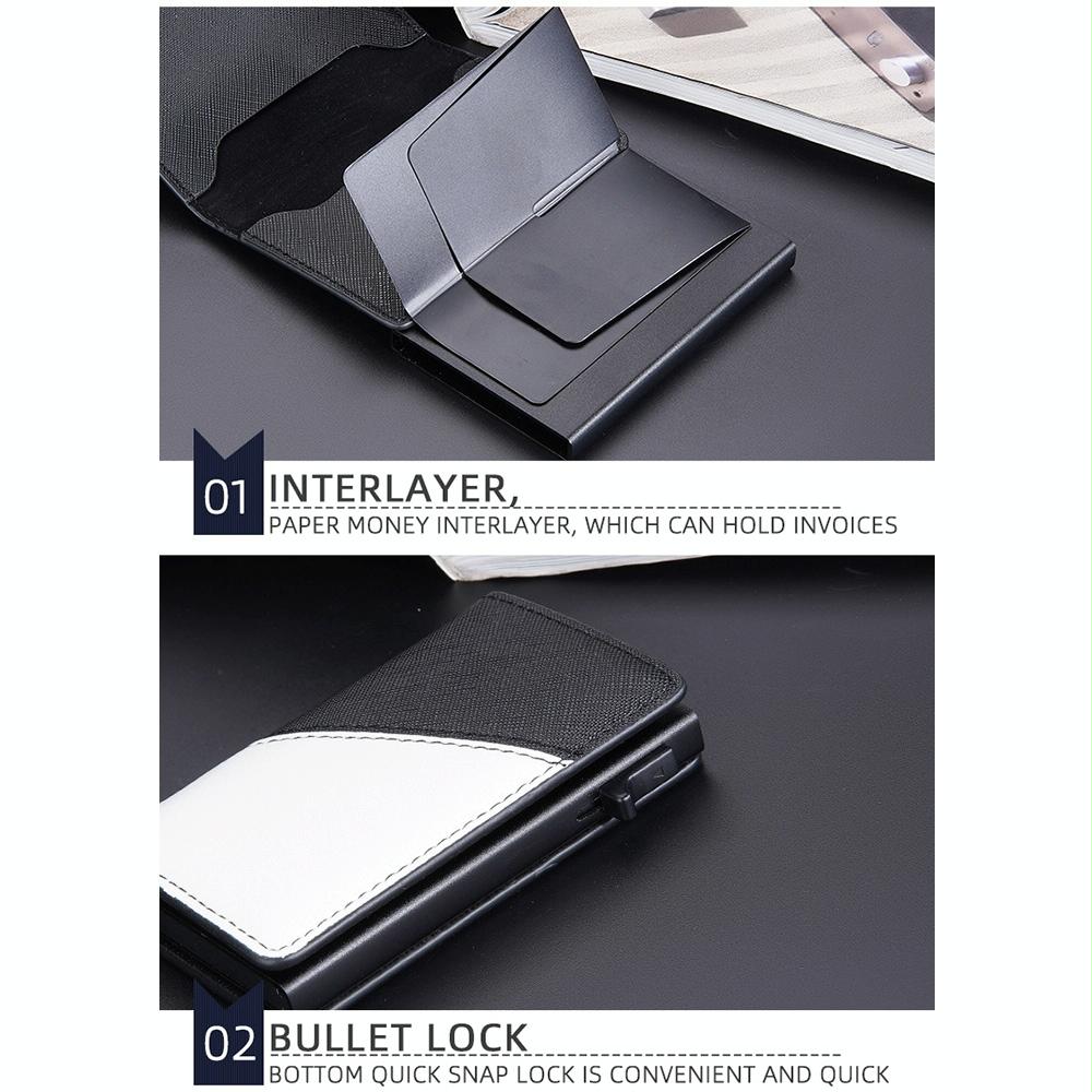Anti Theft Rfid Leather Wallet Secure Design Black
