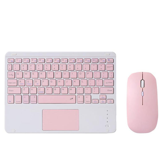 9.7 Tablet Keyboard With Bluetooth Touchpad Mouse Set For Ipad Pink