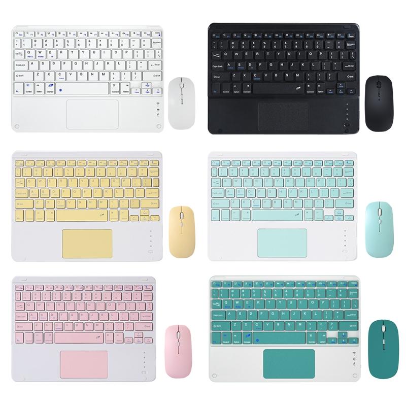 9.7 Tablet Keyboard With Bluetooth Touchpad Mouse Set For Ipad Pink