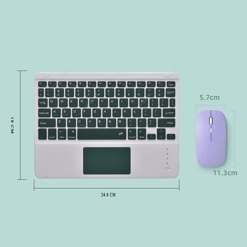9.7 Tablet Keyboard With Bluetooth Touchpad Mouse Set For Ipad Pink