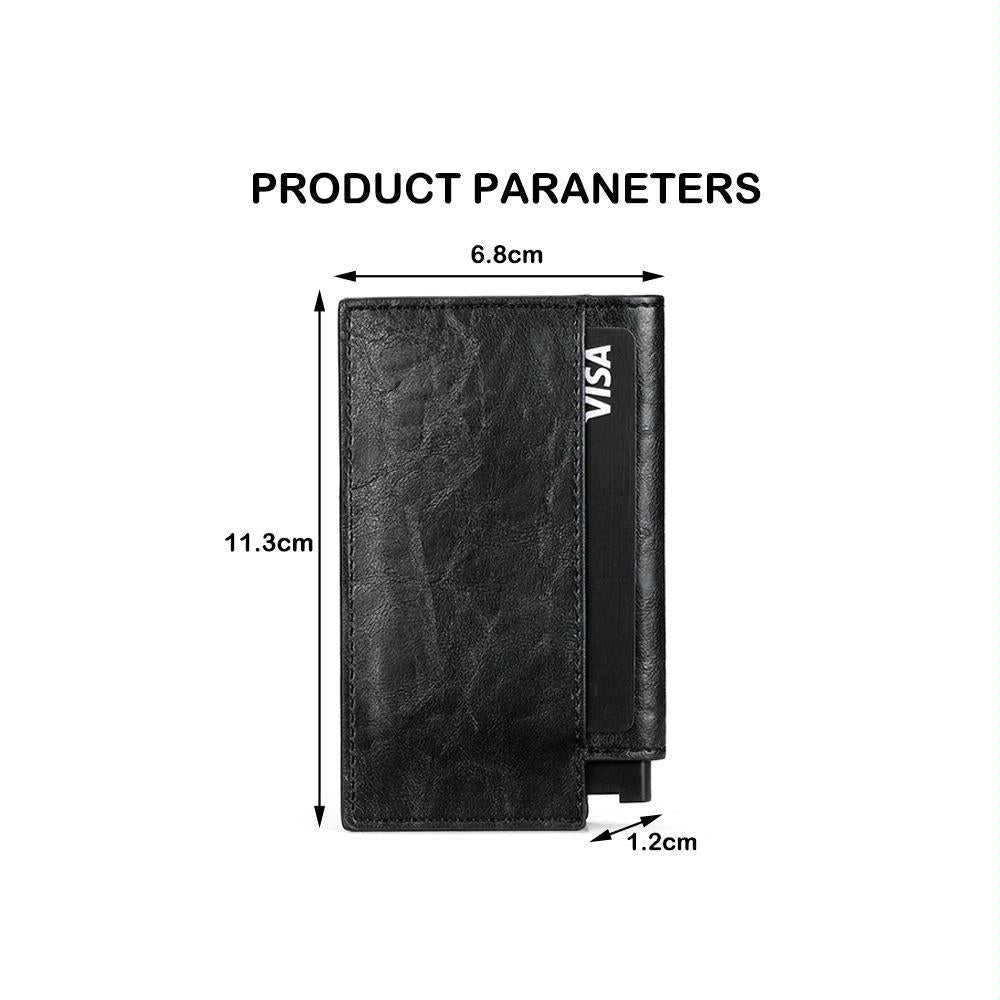 Pop Up Rfid Bifold Wallet With Card Holder Black