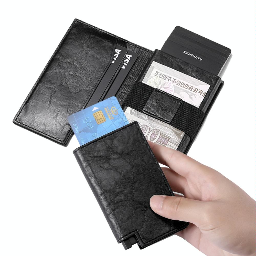 Pop Up Rfid Bifold Wallet With Card Holder Black