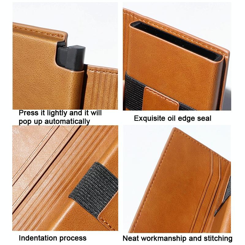 Pop Up Rfid Bifold Wallet With Card Holder Black