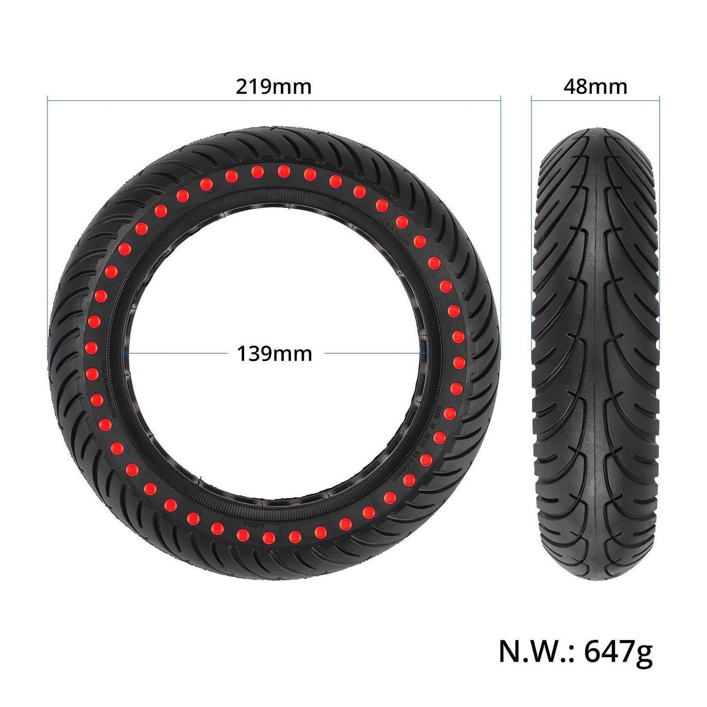 8.5 Honeycomb Tire For Xiaomi M365 / Pro 1S Red