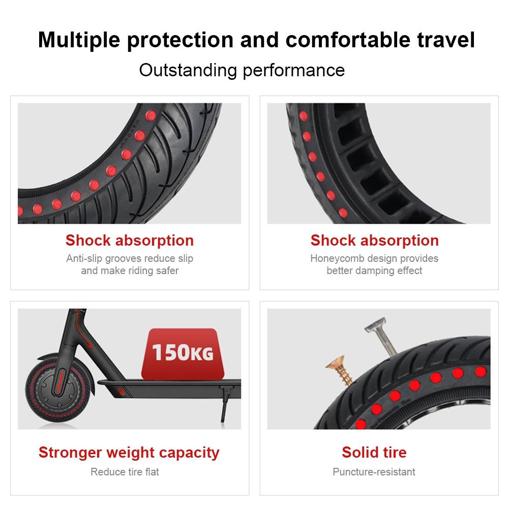 8.5 Honeycomb Tire For Xiaomi M365 / Pro 1S Red