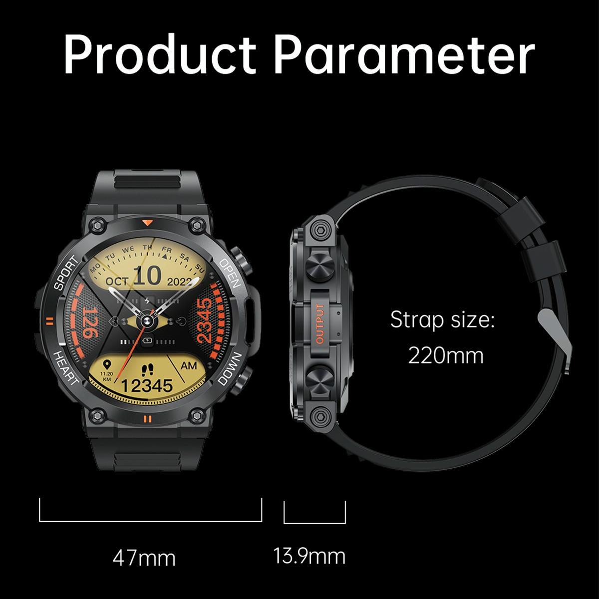 Smart Heart Rate And Blood Pressure Wristband Monitor Black