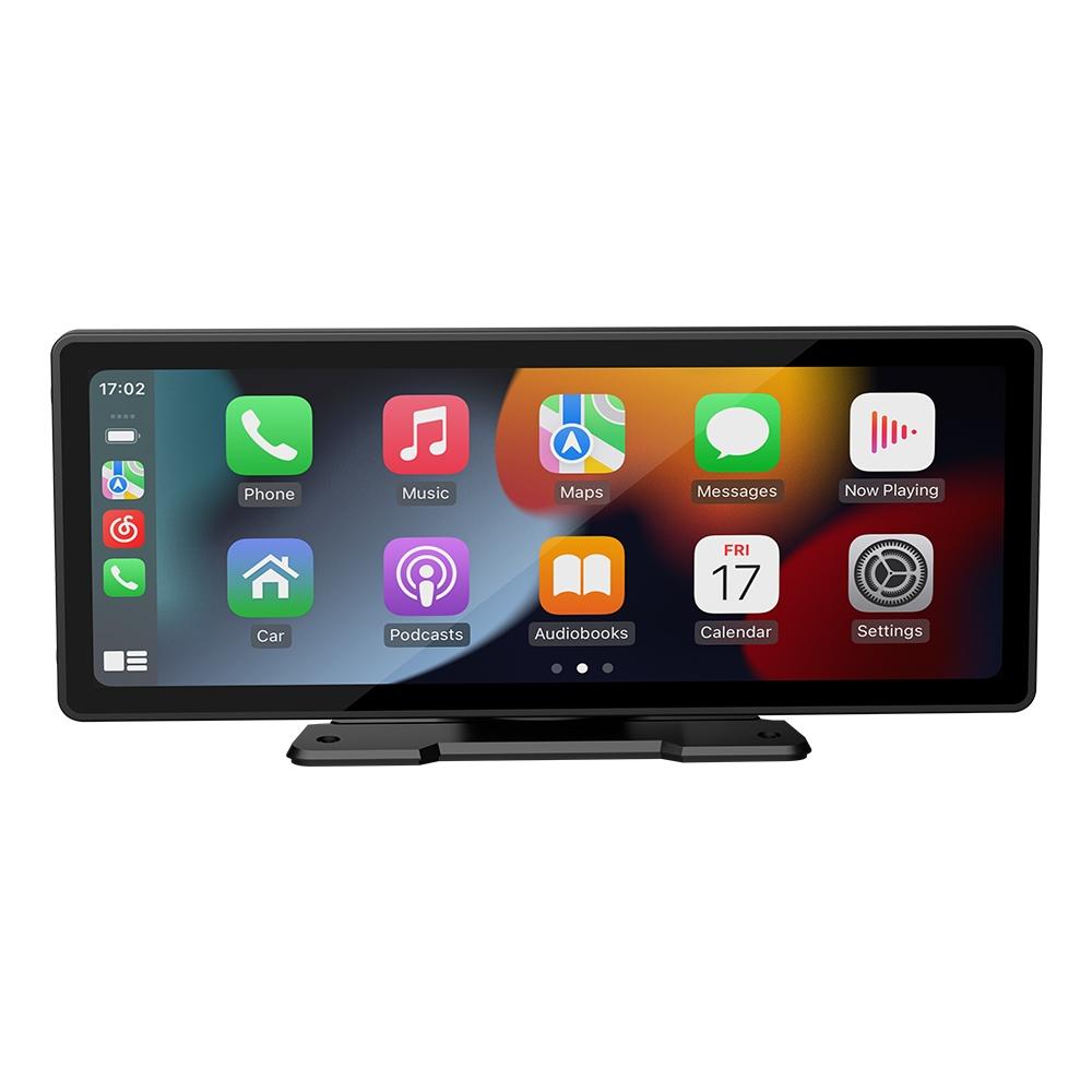 10.26 Inch Car Mp5 Player With Carplay / Android Auto Portable Black
